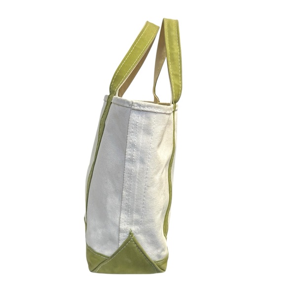 L.L. Bean Medium Boat and Tote Open Top Bag with Green Handles - Picture 4 of 10